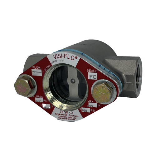 OPW VISI-FLO 1500 1 1/2 in. FNPT 316 Stainless Steel Sight Flow Indicator w/ Fluorocarbon Seal - Propeller