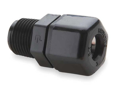 Parker P6MC8 Fast & Tite Fitting, Male Connector, 3/8'' Tube x 1/2'' MPT