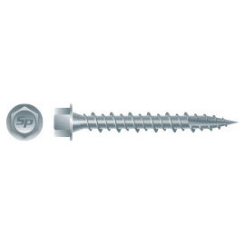 #10-14 x 3" Strong Point PoleGripper Screws, Unslotted Indented Hi-Hex Washer Head w/Shoulder, Hi-Low Thread, Type 17, Strong-Shield Coated (1000/Bulk Pkg)