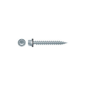 #9-15 x 1" Strong Point PoleGripper Screws, Unslotted Indented Hi-Hex Washer Head w/Shoulder and EPDM Bonded Washer, Type S, 304 Stainless Steel, Strong-Shield Coated (4000/Bulk Pkg)