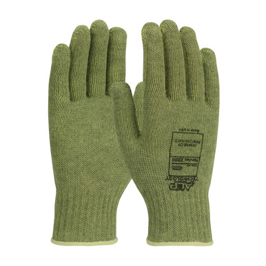 Green L Kevlar ACP 7 Gauge Seamless Knit, M. Wgt, Kevlar Lined, Grn Gloves with ACP Technology 1 Dozen 07-KA720/L