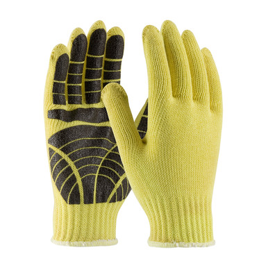 Yellow S 100% Kevlar, 7 Gauge, M. Wgt, ANSI2, Dots 1 Side Gloves made with Kevlar Brand Fiber 1 Dozen 08-K300PS/S