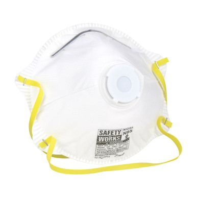 White OS N95 Disposable Harmful Dust Respira Exhalation Valve, 10/Pack, Bulk Pac Particulate Respirators 1 Box 10102483