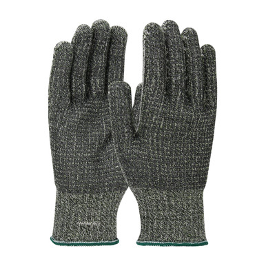 Salt & Pepper M Antimicrobial engineered yarn,7Gg, Poly lined, Dbl PVC Dots Stainless Steel Engineered Yarn 1 Dozen 14-ASP700PDD/M