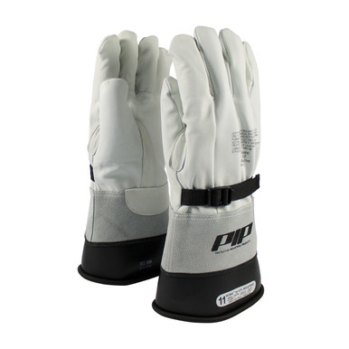 Natural 12 Leather Protector, Grain Goatskin, Class 1-2, 12 In., Gauntlet Cuff Leather Protectors/Cover Gloves 1 Pair 148-5000/12