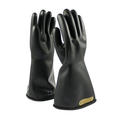 Black 7 NOVAX Insulating Glove, Class 00, 14 In., Blk., Straight Cuff Novax Rubber Insulating Gloves 1 Pair 150-00-14/7