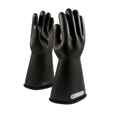 Black 7 NOVAX Insulating Glove, Class 1, 14 In., Blk., Straight Cuff Novax Rubber Insulating Gloves 1 Pair 150-1-14/7
