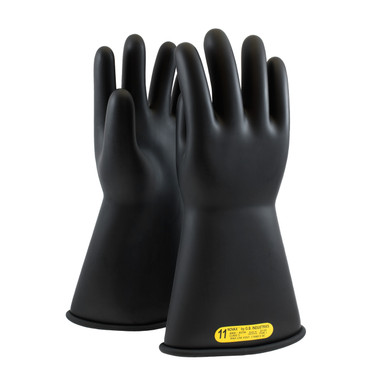 Black 7 NOVAX Insulating Glove, Class 2, 14 In., Blk., Straight Cuff Novax Rubber Insulating Gloves 1 Pair 150-2-14/7