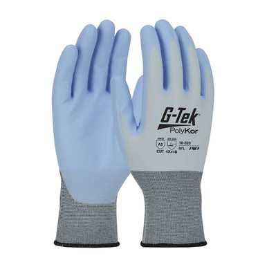 Blue XXL G-Tek PolyKor w/ X7, 18G Blue Seamless Knit, Blue NeoFoam Grip A2 Gloves with PolyKor Fiber 1 Dozen 16-320/XXL