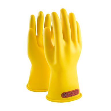 Yellow 10 NOVAX Insulating Glove, Class 0, 11 In., Ylw., Straight Cuff Novax Rubber Insulating Gloves 1 Pair 170-0-11/10