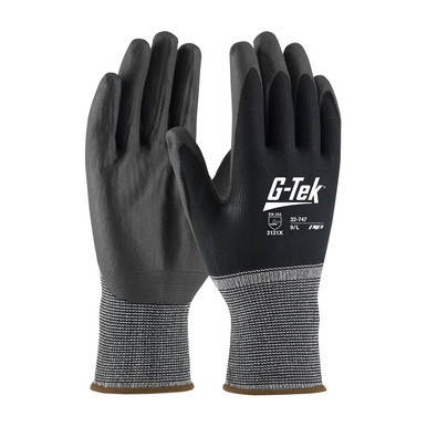 Black XL G-Tek GP, Black 15G Nylon Shell, Black Air-Infused PVC Coated Grip Seamless Knits for General Duty 1 Dozen 32-747/XL