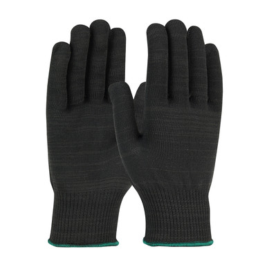 Black XL PRITEX 100% POLY SILICONE FREE 13 GG LIGHT WEIGHT BLACK GLOVE Gloves with PolyKor Fiber 1 Dozen 40-235BK/XL