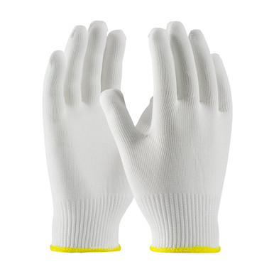 White L CleanTeam Seamless Knit Glove, 100% Polyester, 13 Gauge Lightweight CE Seamless Knit Gloves 1 Dozen 40-C2130/L