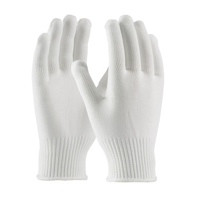White S CleanTeam Seamless Knit Glove, 100% Polyester, 10 Gauge Medium Weight CE Seamless Knit Gloves 1 Dozen 40-C2210/S