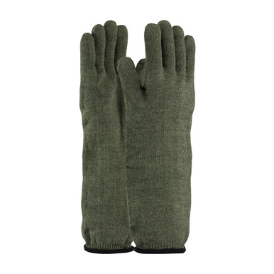 Green L 32 oz. Preox/Kev Blend Shell, Open Cuff, Uncoated, 100% Cotton lined Terry, Hot Mill & Seamless Knits 43-858S