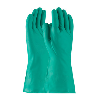 Green S Assurance Unsupport Nitrile, Green, 15 Mil, 13 Inch, Flocked, Diamond Unsupported Nitrile Gloves 1 Dozen 50-N150G/S