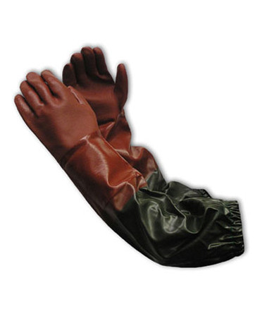 Red MENS ProCoat, Premium Supported PVC, Interlock, Red, Sandy, 24 inch Coated Supported Gloves 1 Dozen 58-8431R
