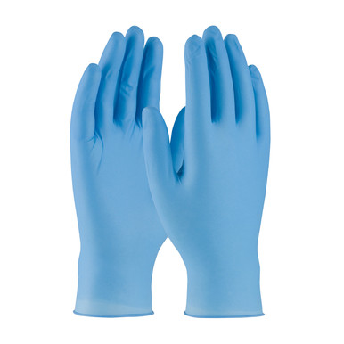 Blue XL Ambi-Dex Overdrive Disposable Nitrile, 6 Mil Blue, Powdered, Text Disposable Liquid-Proof Gloves 1 Box 63-336/XL