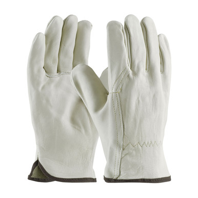 Natural M Top Grain Cowhide Drivers, Superior Quality, Wing Thumb, Sewn w/ Kevlar Unlined Leather Driver's Gloves 1 Dozen 68-116/M