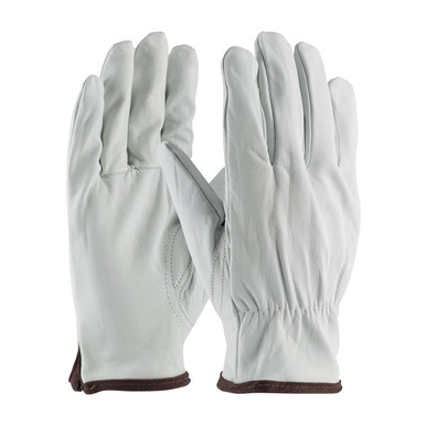 Natural S Top Grain Goatskin Leather Drivers, Premium Grade, Keystone Thumb Unlined Leather Driver's Gloves 1 Dozen 71-3618/S