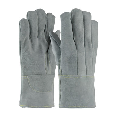 Gray MENS Foundry Glove, Hvy Side Split Cow, Wool Lined, Gry., Sewn w/Kevlar Welder's and Foundry Gloves 1 Pair 74-SC7104