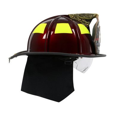Pacific F18 Structural Fire, Traditional Style, Black, Bronze Eagle, NPFA 1971, NFPA 1951 Fire Helmet 848-0176C