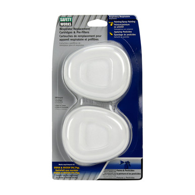 White OS Paint & Pesticide Replacement Cartr Pre-Filters, Ov/P95, 1/Pair, Retail Filters and Cartridges 1 Pair SWX00322