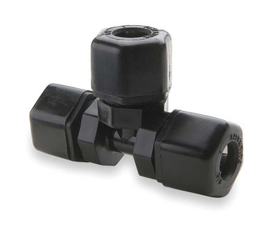 Parker P6TU6 Fast & Tite Fitting, Tee Union, 3/8'' Tube x 3/8'' Tube