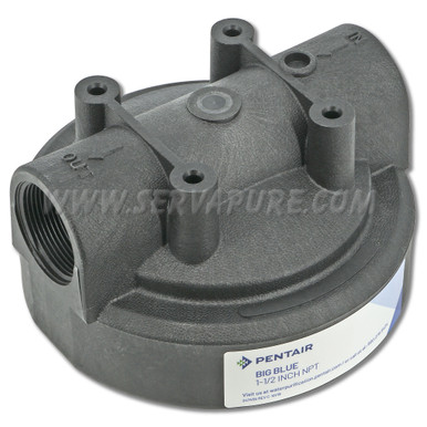 LIMITED QUANTITIES - NO REPLACEMENT - Pentek 154078, 1-1/2'' In/Out, Black Cap No PR for Big Blue Housing