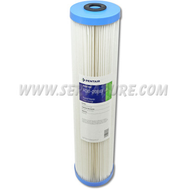Pentek 155430, R30-20BB Pleated Polyester, 4-1/2'' x 20'', 30 Micron