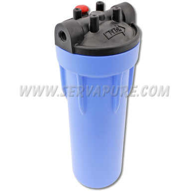 LIMITED QUANTITIES - NO REPLACEMENT - Pentek 158598, 3G Slim Line, 1/4'' In/Out, 10'' Blue/Black, MB w/PR, PLT4