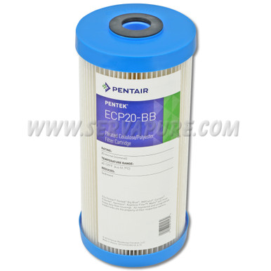 Pentek 255491, ECP20-BB Pleated Cellulose-Polyester, 4.5'' x 10'', 20 Micron