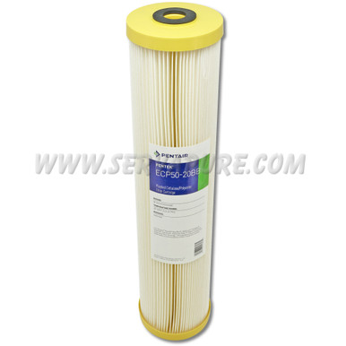 Pentek 255496, ECP50-20BB Pleated Cellulose-Polyester, 4.5'' x 20'', 50 Micron