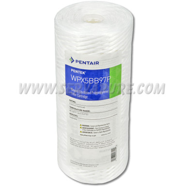LIMITED QUANTITIES REMAIN - Pentek 355217, WPX5BB97P Fibrillated Polypropylene String-Wound, 4.5'' x 10'', 5 Micron, PLT3