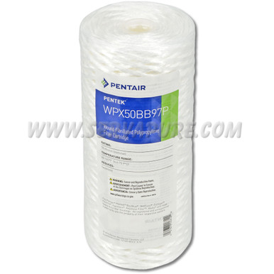 Pentek 355220, WPX50BB97P Fibrillated Polypropylene String-Wound, 4.5'' x 10'', 50 Micron