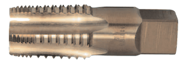 1/8"-27 Interrupted HSS I30-AG Gold Oxide Finish Pipe Tap (Qty. 1), Norseman Drill #81410