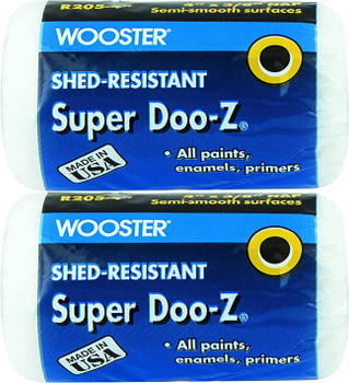 Wooster Genuine 4" Super Doo-Z 3/8" Nap Roller Cover 2-Pack, R205-4-2PK
