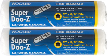 Wooster Genuine 9" Super Doo-Z 3/8" Nap Roller Cover 2-Pack, R205-9-2PK