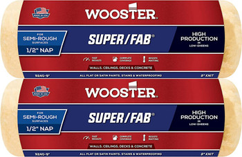 Wooster Genuine 9" Super/Fab 1/2" Nap Roller Cover 2-Pack, R240-9-2PK