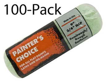 Wooster Genuine 9" Painter's Choice 3/4" Nap Roller Cover 100-Pack, R277-9-100PK