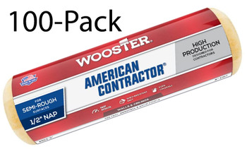 Wooster Genuine 9" American Contractor 1/2" Nap Roller Cover 100-Pack # R363-9-100PK