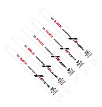 Bosch RPRAP6 (5 Pack) 6-Inch 6/12 TPI Wood Cutting Reciprocating Saw Blades # RPRAP6B-5PK