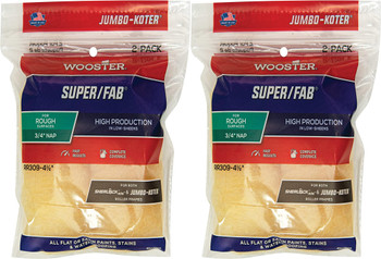 Wooster 4.5" Jumbo-Koter Super/Fab 3/4" Nap 2 Sets Of 2-Pack Roller Cover # RR309-4.5-2PK
