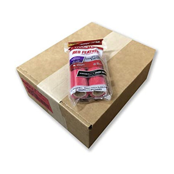 Wooster 4.5" Jumbo-Koter Red Feather 1/4" Nap Closed-End 12 Sets Of 2-Pack Roller Cover # RR311-4.5-12PK