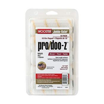 Wooster Genuine 4.5" Jumbo-Koter Pro/Doo-Z 1/2" Nap 10-Pack Roller Cover # RR503-4.5