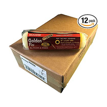 Wooster Genuine 9" Golden Flo 3/8" Nap 12-Pack Roller Cover - RR660-9-12PK