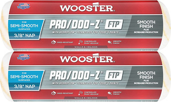 Wooster Genuine 9" Pro/Doo-Z FTP 3/8" Nap Roller Cover 2-Pack, RR666-9-2PK