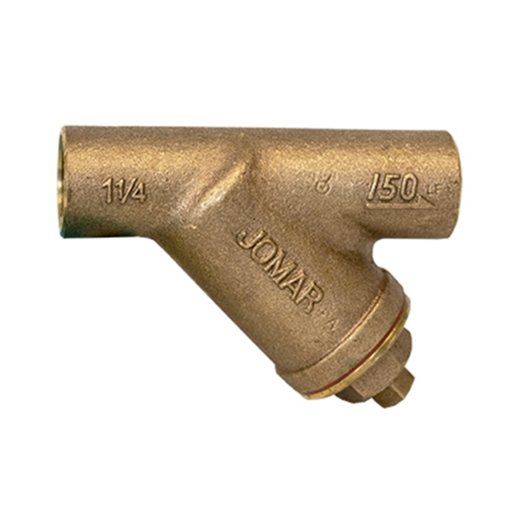 Jomar 106-408G 2 Inch Lead Free Bronze Y-Strainer, Solder Connection, 150 WOG, Stainless Steel Screen, 20 Mesh