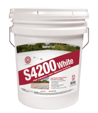 GacoFlex S4200, Solvent Free, 100% Silicone Coating, White (5/Gal) #GCS42005