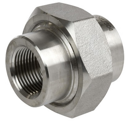 Smith Cooper 3000# Forged Stainless Steel 1/2 in. Union Fitting - Threaded - Fig. S4036U